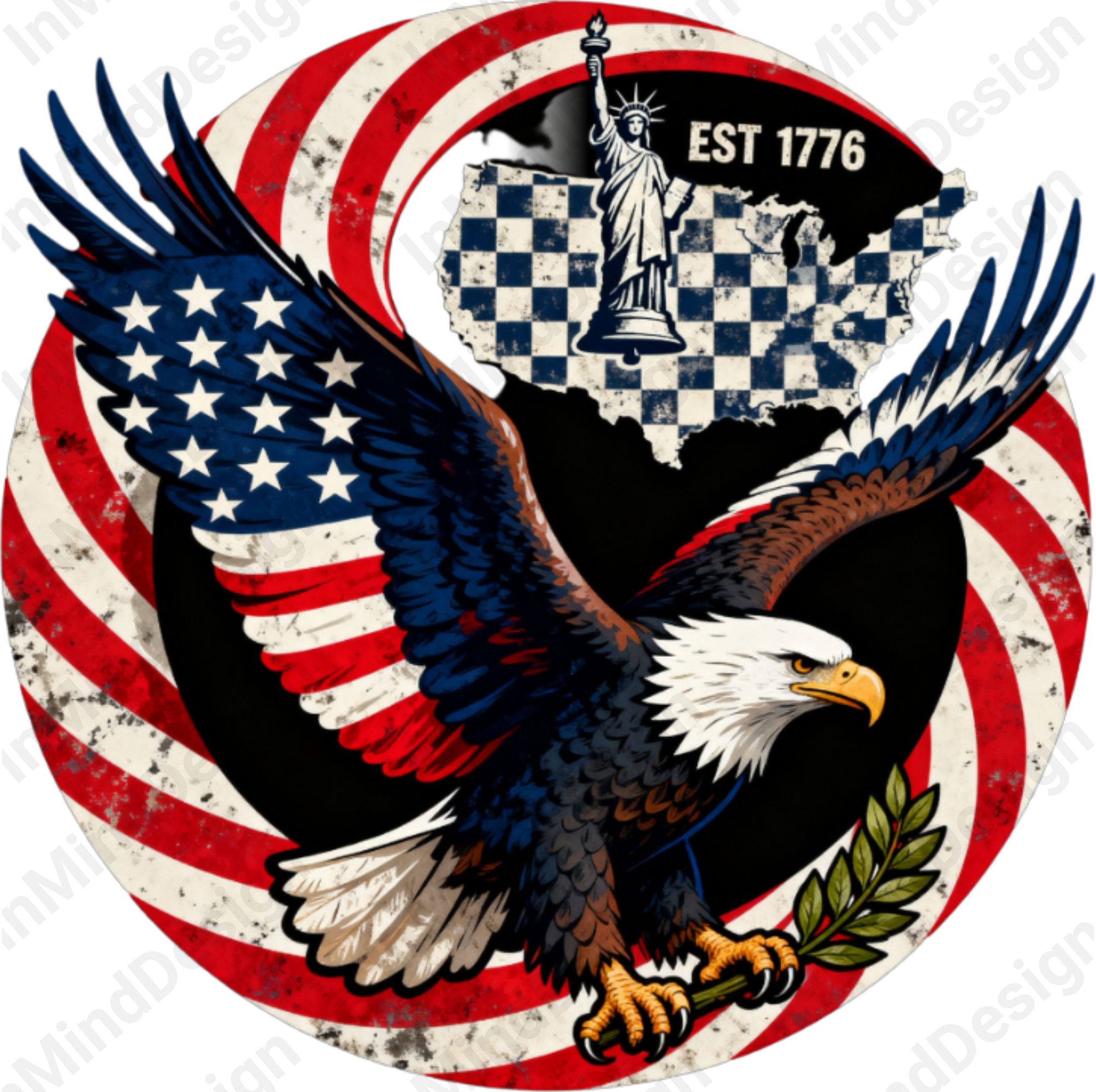 Bald Eagle Patriotic PNG