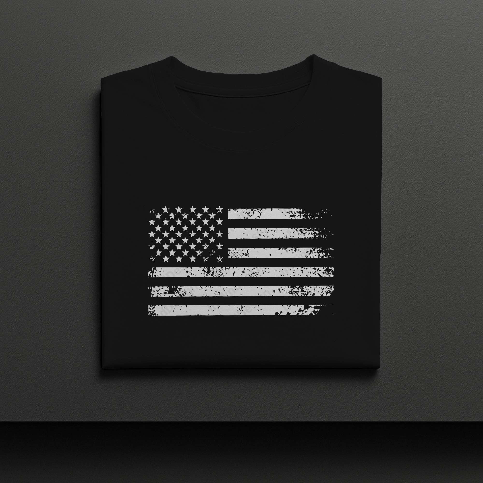 Vintage White USA Flag PNG