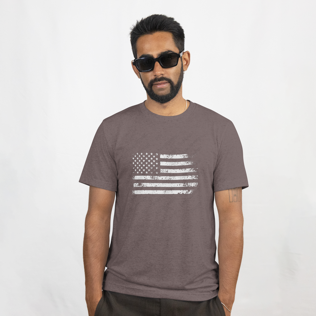 Vintage White USA Flag PNG