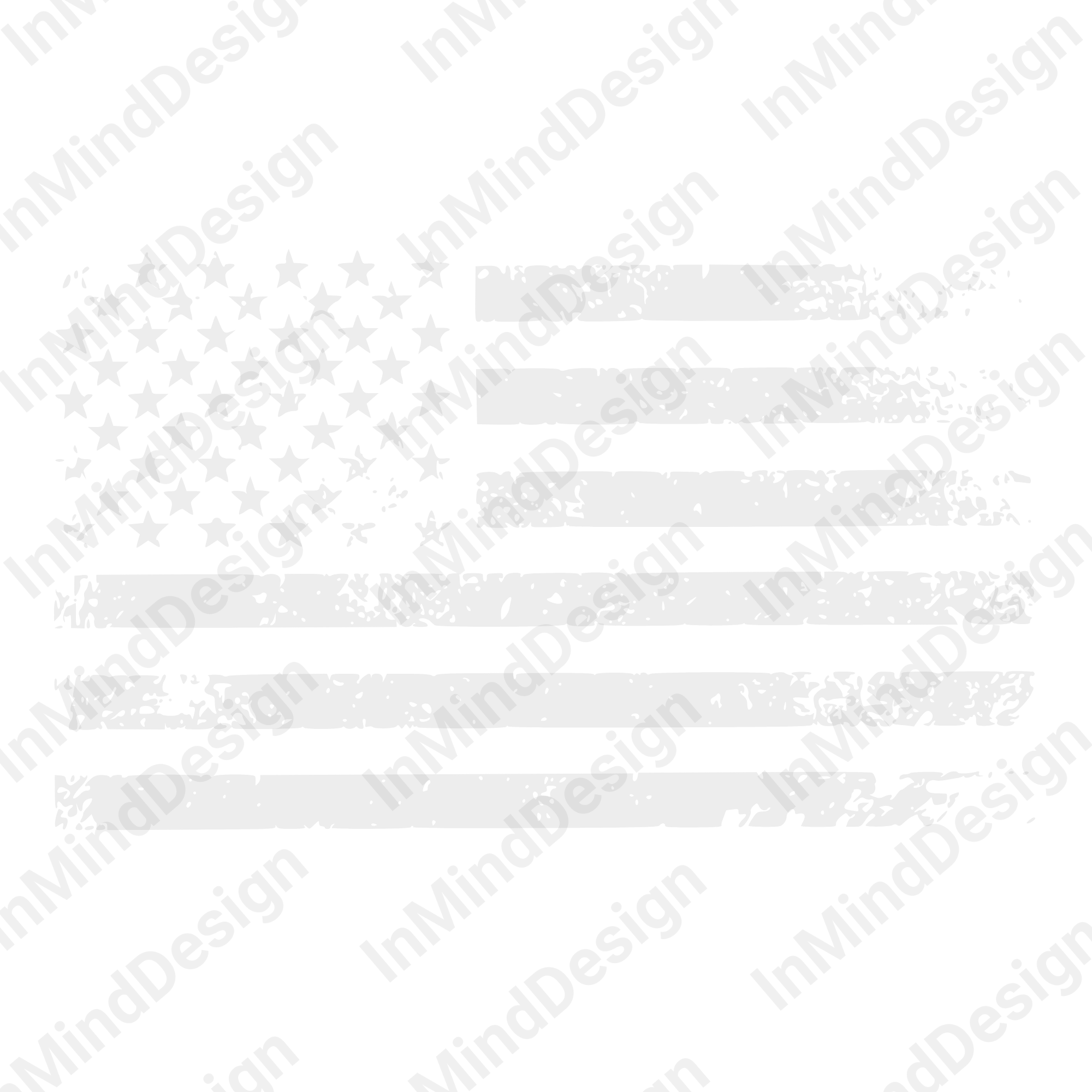 Vintage White USA Flag PNG